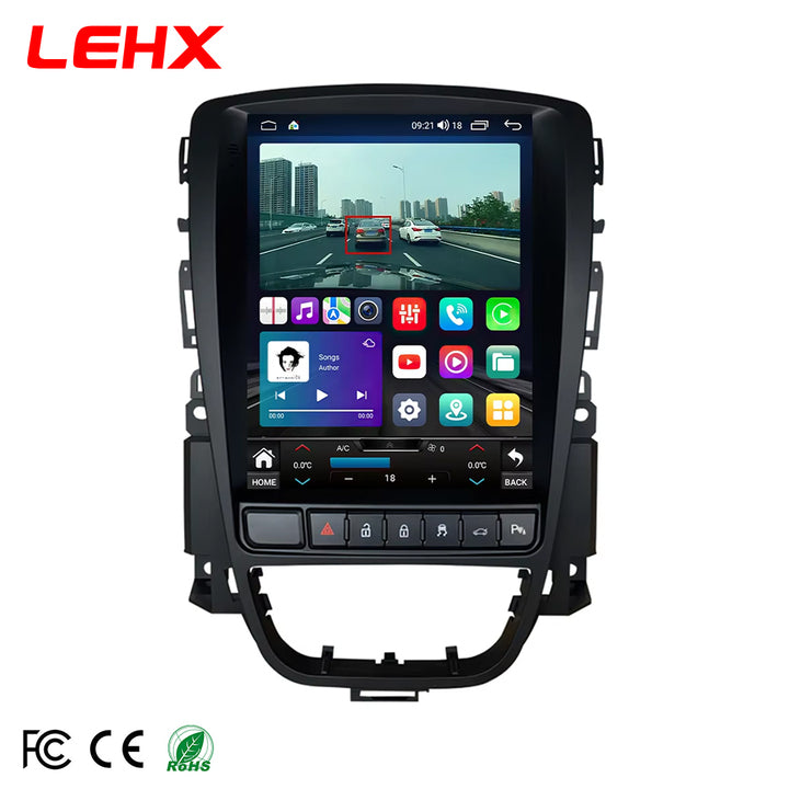 LEHX 2 Din Android Car Radio for Opel Astra J Vauxhall Buick Verano 2009-2015 2 Din Stereo 4G Gps Carplay Tesla Car DVD Player